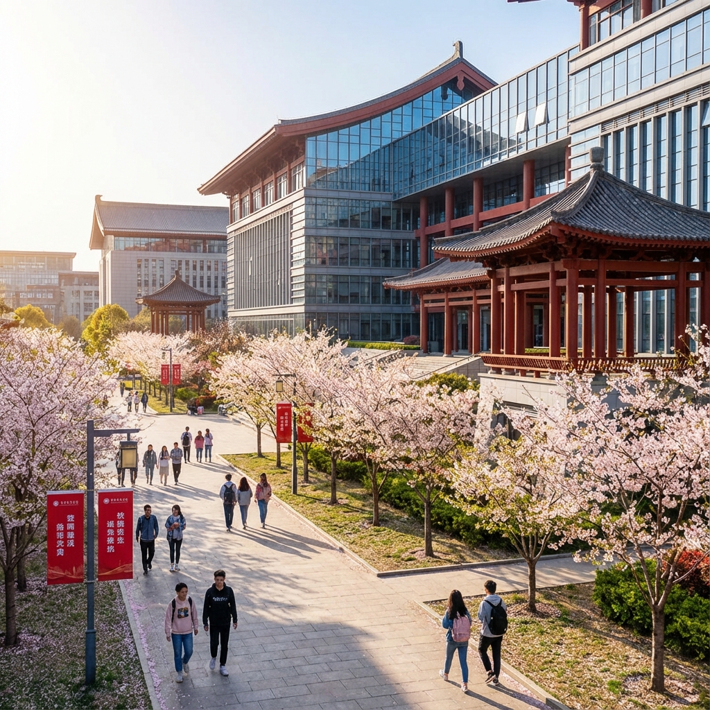 Beautiful Chinese University Campus